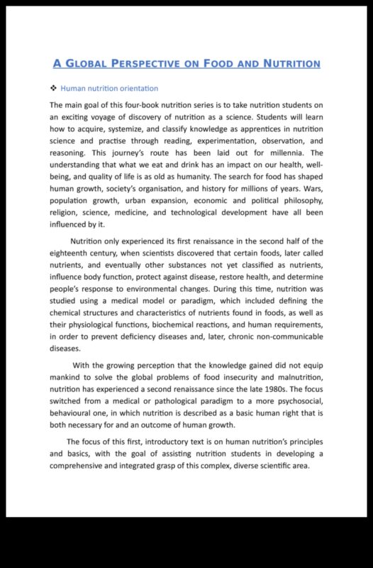 Global Perspectives on Public Health Nutrition: A Culinary Journey