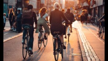Cityscape Cyclists: Exploring Urban Spaces on Elegant Bicycles