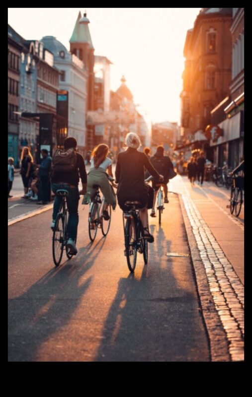 Cityscape Cyclists: Exploring Urban Spaces on Elegant Bicycles